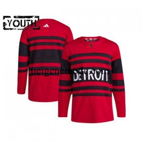 Kinder Detroit Red Wings Eishockey Trikot Blank Adidas 2022-2023 Reverse Retro Rot Authentic